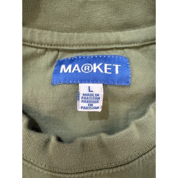 Market Shirt Mens Large Green Graphic Tee In Our Own Little World Bonsai Tree - Picture 2 of 5